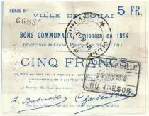 Francia 5 Francs Douai City - 1914