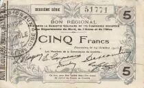 Francia 5 Francs Fourmies City - 1915