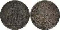 Francia 5 Francs Hercule - 1877 K Bordeaux - Silver - 2nd ex