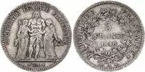 Francia 5 Francs Hercules - 2th Republic - 1848 A Paris - Silver