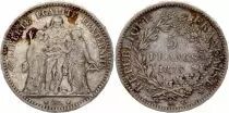 Francia 5 Francs Hercules - Third Republic - 1873 K Bordeaux - Silver