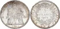Francia 5 Francs Hercules 1873 A - Paris - XF to AU - Silver