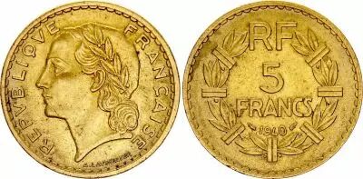 Francia 5 Francs Laureate head - 1933