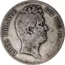 Francia 5 Francs Louis-Philippe - 1830 B Rouen incuse lettering