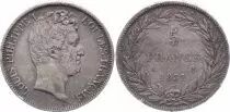 Francia 5 Francs Louis-Philippe 1831 A Paris raised lettering - Silver