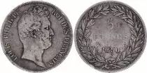 Francia 5 Francs Louis-Philippe 1er - Sans I - 1830 W Lille