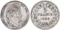 Francia 5 Francs Louis-Philippe I - 1836 B Rouen - Silver