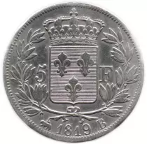 Francia 5 Francs Louis XVIII - 1819 B