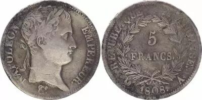 Francia 5 Francs Napol�on I - 1808 A