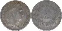 Francia 5 Francs Napoleon I - 1813 D Lyon Silver - F