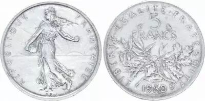 Francia 5 Francs Seed sower - 1960