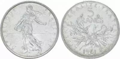 Francia 5 Francs Seed sower - 1961