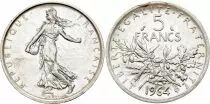 Francia 5 Francs Seed Sower - 1964 - Silver