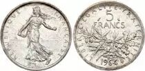Francia 5 Francs Seed Sower - 1964 - Silver