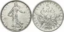 Francia 5 Francs Seed Sower - 1966 - Silver