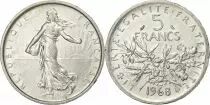 Francia 5 Francs Seed Sower - 1968 - Silver