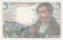 Francia 5 Francs Shepherd - 05-04-1945 - Serial P.132