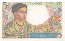 Francia 5 Francs Shepherd - 05-08-1943 Serial M.53 - aUNC