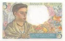 Francia 5 Francs Shepherd - 22-07-1943 Serial T.33 - AU+