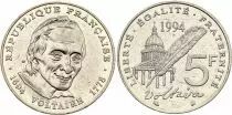 Francia 5 Francs Voltaire - 1994 - VF