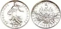Francia 5 Francs Woman sowing seed  - 1987 - from UNC set