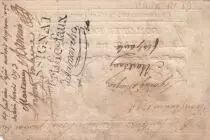 Francia 5 Livres - False - Embossed seal with Louis XVI (1791-06-27) - Serial 45 F