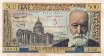 Francia 5 NF / 500 - Francs Victor Hugo - 12-02-1959 - Serial E.118