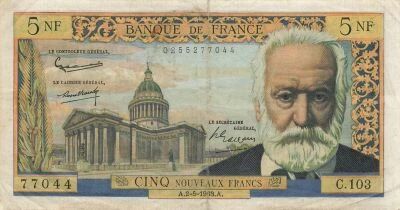 Francia 5 NF - Victor Hugo - 02-05-1963 - S�rie C.103
