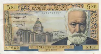 Francia 5 NF - Victor Hugo - 07-02-1963 - Serial K.102