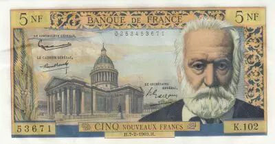 Francia 5 NF - Victor Hugo - 07-02-1963 - Serial K.102
