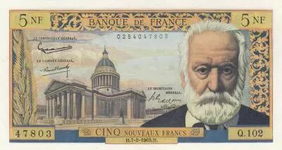 Francia 5 NF - Victor Hugo - 07-02-1963 - Serial Q.102
