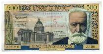 Francia 5 NF overprint 500 Francs Victor Hugo - 12-02-1959 - Serial J.120 - F+