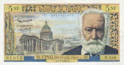 Francia 5 NF Victor Hugo - 06-05-1965 - Series V.139