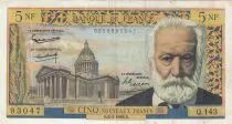 Francia 5 NF Victor Hugo - 06-05-1965 Serial Q.143 - VF - P.141