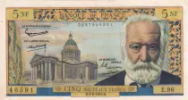 Francia 5 NF Victor Hugo - 07-02-1963 Serial N.103 - VF - P.141