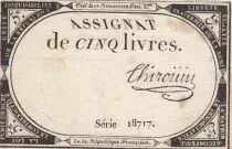 Francia 5 Pounds - 10 Brumaire Year II (31.10.1793) - Sign. Chaignet - Serial 12650