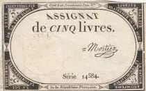 Francia 5 Pounds - 10 Brumaire Year II (31.10.1793) - Sign. Mortier - Serial 14584