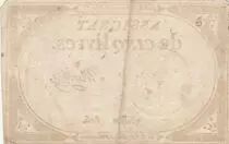 Francia 5 Pounds - 10 Brumaire Year II (31.10.1793) - Sign. Mortiez - Serial 3805
