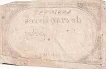 Francia 5 Pounds 10 Brumaire Year II (31.10.1793) - Sign. Audouin - Serial 26389