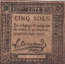 Francia 5 Sols - C&ocirc;te d\'Or - Ville de Beaune - 1792