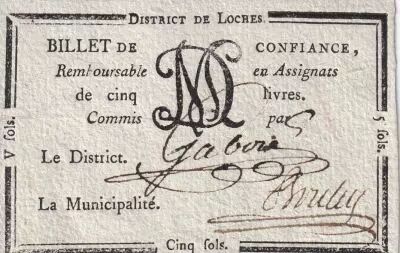 Francia 5 Sols - Indre et Loire - District de Loches - 1792