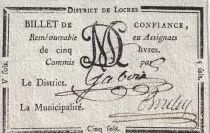 Francia 5 Sols - Indre et Loire - District de Loches - 1792