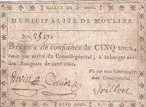 Francia 5 Sous - Allier - Moulins - 1791-1792