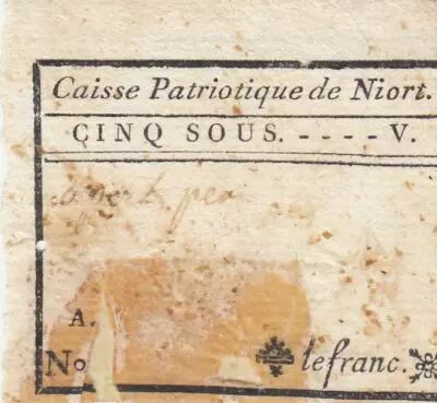 Francia 5 sous - Deux-S�vres - Patriotic fund of Niort