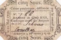 Francia 5 Sous - Dr&ocirc;me - Commune de Valaurie - 20-05-1792