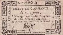 Francia 5 Sous - Hautes-Alpes - Gap - 1792