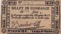 Francia 5 Sous - Is&egrave;re - Commune de Grenoble - 1792