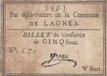 Francia 5 sous - Vaucluse - Lagnes - Fake ? - 1792