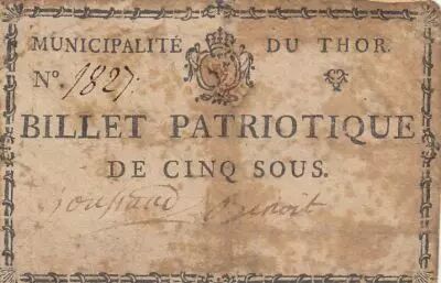 Francia 5 sous - Vaucluse - Thor - 1792