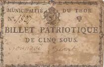 Francia 5 sous - Vaucluse - Thor - 1792